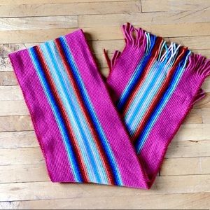 NWOT ROBERT MACKIE 100% WOOL PASTEL STRIPE SCARF🧣
